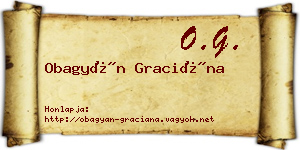 Obagyán Graciána névjegykártya